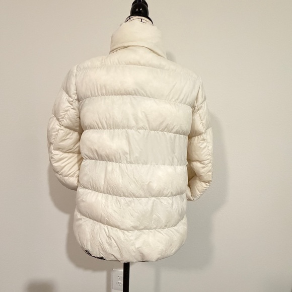 Uniqlo Powder Soft Down Puffer Jacket Yvory Cream Sz M Cabin Cozy Core - Picture 4 of 13